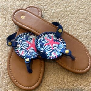 Tropical Starfish Sandals with Blue Straps